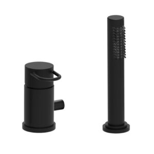 JK048NO Rubinetto miscelatore bordo vasca con portata maggiorata senza bocca nero opaco - Joker PAFFONI