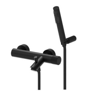 JO023NO Rubinetto miscelatore doccia/vasca con supporto a muro snodato nero opaco - Jo PAFFONI