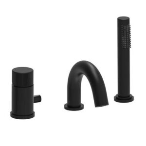 JO047NO Rubinetto miscelatore bordo vasca con portata maggiorata e bocca nero opaco - Jo PAFFONI