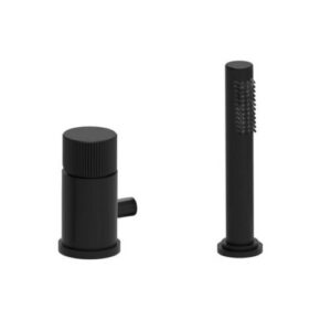 JO048NO Rubinetto miscelatore bordo vasca con portata maggiorata senza bocca nero opaco - Jo PAFFONI