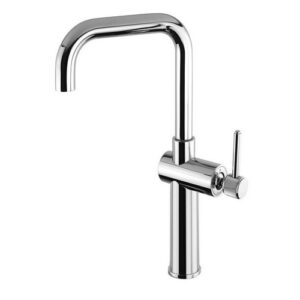 LVF0X3151 MONOFORO LAVABO MM160 CANNA "U" GIREVOLE T/C SENZA SCARICO CROMATO LEVETTA FRISONE