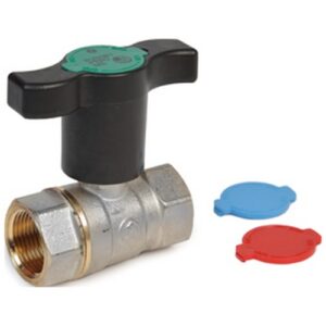 R251WX102 Valvola a sfera, attacchi F-F, maniglia a farfalla 3/8" GIACOMINI