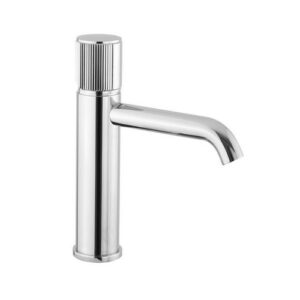 RTF214451 MONOCOMANDO LAVABO BE.140 SCARICO STOP&OPEN CROMATO RIGATINO FRISONE - immagine 1