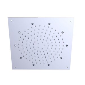 SD4960303CR Soffione Giove in acciaio a soffitto anticalcare 300x300mm getto pioggia cromato SPHERA