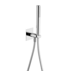 SPN108551 PRESA ACQUA M1/2 ovale piastra 80x80 supp. fisso DOCCIA OTTONE  CROMATO FRISONE - immagine 1