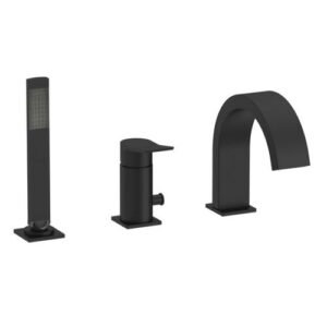 TI040NO Rubinetto miscelatore bordo vasca con bocca e aeratore nero opaco - Tilt PAFFONI