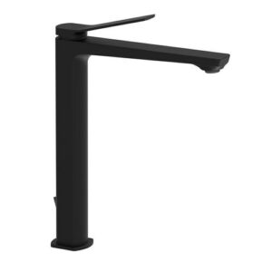 TI085NO Rubinetto miscelatore lavabo prolungato con scarico automatico nero Tilt PAFFONI