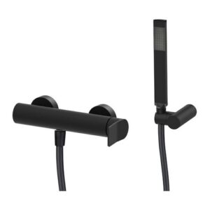 TI168DNO Rubinetto miscelatore doccia con supporto a muro nero opaco - Tilt PAFFONI