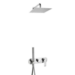 TQ27351233008551 Kit doccia incasso , braccio soffione parete TondoeQuadro FRISONE