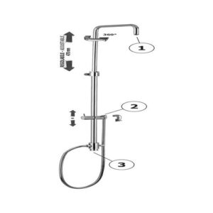 ZCOL686CRX Colonna doccia regolabile MINI MASTER MIX PAFFONI