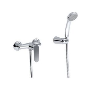 174150 Miscelatore doccia esterno con doccetta e flessibile mt 1,50 EURORAMA