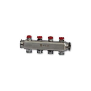 208ADM-06-09 Collettore inox con detentori att.3/4" 1"x 9 vie TE-SA