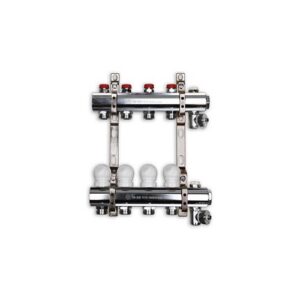 220F/2-06-03D Collettore con detentori att.3/4" ribassato 1"x 3 vie TE-SA - immagine 1