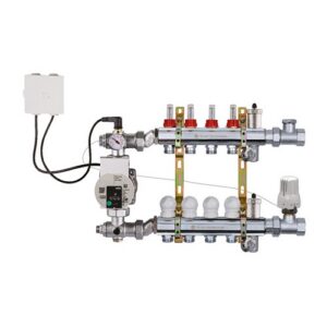223TTIN-06-08 Gruppo di regolazione impianto radiante a punto fisso dx 1"x 8 vie TE-SA
