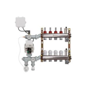 223VATTIN-06-11 Gruppo di regolazione impianto radiante inox verticale 1"x 11 vie TE-SA