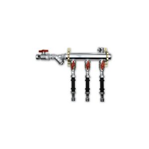 440C-065-05 Collettore per contatori acqua calda att 3/4"M int.100mm 1"x 5 vie TE-SA
