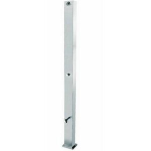 09220L Colonna doccia in acciaio inox con lavapiedi. Rubinetti a pulsante IDRAL