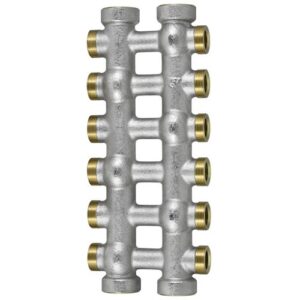 55.06.00 Collettore complanare bilaterale monoblock 10+10 1" RBM