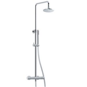 615325 Kit doccia estensibile con deviatore incorporato e soffione tondo Ø 400 mm in ottone 8 mm EURORAMA
