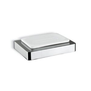 62900.21.018 Porta sapone a muro ceramica bianca cromo NEWFORM