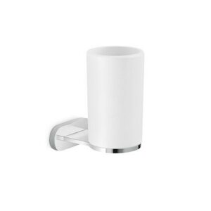 67205.21.018 Porta bicchiere a muro ceramica bianca cromo NEWFORM