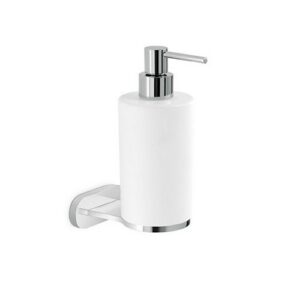 67210.21.018 Dosa sapone a muro ceramica bianca cromo NEWFORM
