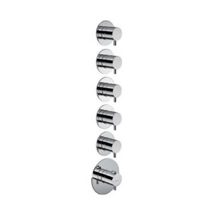 67602E.21.018 Parte esterna miscelatore termostatico multiutenza doccia ad incasso con 5 uscite 3/4" cromo NEWFORM