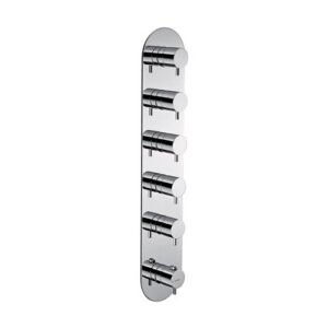 67605E.21.018 Parte esterna miscelatore termostatico multiutenza doccia ad incasso con 5 uscite 3/4" cromo NEWFORM