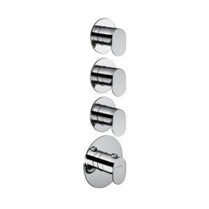 67630E.21.018 Parte esterna miscelatori termostatici multiutenza doccia ad incasso con 3 uscite 3/4" cromo NEWFORM