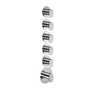 67632E.21.018 Parte esterna miscelatore termostatico multiutenza doccia ad incasso con 5 uscite 3/4" cromo NEWFORM