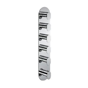 67635E.21.018 Parte esterna miscelatore termostatico multiutenza doccia ad incasso con 5 uscite 3/4" cromo NEWFORM