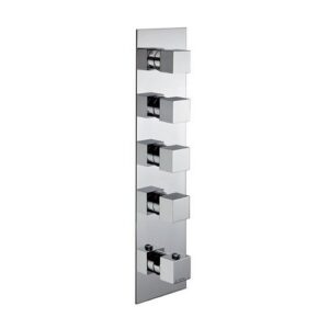 67644E.21.018 Parte esterna miscelatore termostatico multiutenza doccia ad incasso con 4 uscite 3/4" cromo NEWFORM