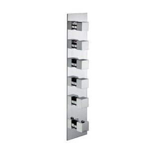 67645E.21.018 Parte esterna miscelatore termostatico multiutenza doccia ad incasso con 5 uscite 3/4" cromo NEWFORM