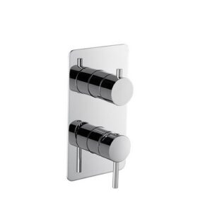 67693E.21.018 Parte esterna miscelatore monocomando ad incasso con deviatore meccanico a due uscite 1/2" cromo NEWFORM