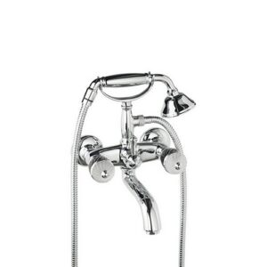 68040C.21.018 Gruppo esterno vasca deviatore automatico vasca/doccia flessibile in ottone 150 cm. cromo NEWFORM