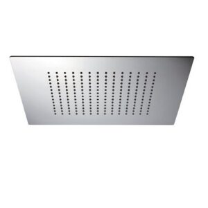 683.21.018 Soffione quadro ad incasso in acciaio con getto pioggia 400x400mm cromo NEWFORM