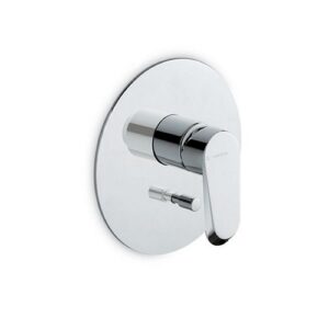 68970E.21.018 Parte esterna miscelatore monocomando ad incasso con deviatore a due uscite, ingressi ed uscite da 1/2" cromo NEWFORM