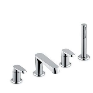 68982C.21.018 Gruppo bordo vasca completo di bocca di erogazione, deviatore e set doccetta cromo NEWFORM