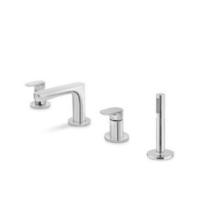 69482C.21.018 Gruppo bordo vasca completo di bocca erogazione con deviatore e set doccetta cromo NEWFORM