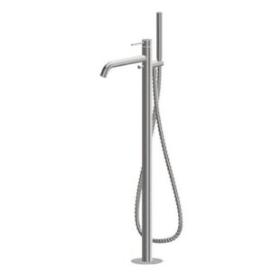 69684EX.50.050 Parte esterna gruppo vasca a pavimento con miscelatore incorporato, deviatore e set doccia inox NEWFORM
