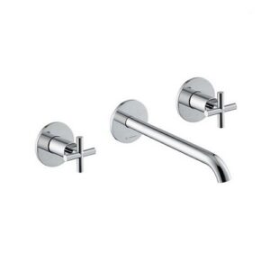 70822E.21.018 Parte esterna gruppo lavabo 3 fori a parete senza scarico cromo NEWFORM