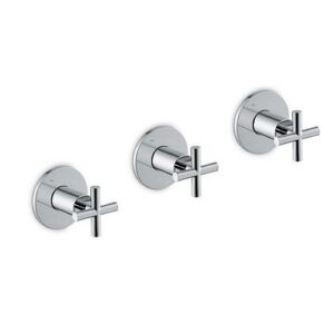 70872E.21.018 Parte esterna gruppo doccia incasso completo di deviatore a 2 uscite 1/2” cromo NEWFORM