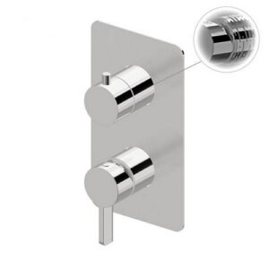 71176E.21.018 Parte esterna miscelatore monocomando ad incasso con deviatore meccanico a due uscite 1/2" cromo NEWFORM