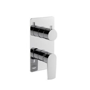 72073E.21.018 Parte esterna miscelatore monocomando ad incasso con deviatore meccanico a due uscite 1/2" cromo NEWFORM