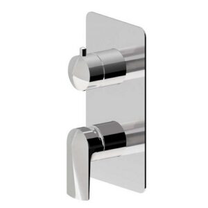 72274E.21.018 Parte esterna miscelatore monocomando ad incasso con deviatore meccanico a due uscite 1/2" cromo NEWFORM