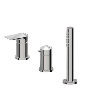 72281C.21.018 Gruppo bordo vasca con deviatore e doccetta in ottone cromo NEWFORM