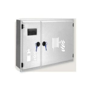 CE35B225 Naspo Dn25 Incasso Bianco Twin C/Portaest. Tubo Rosso Mt.25 MANFREDI