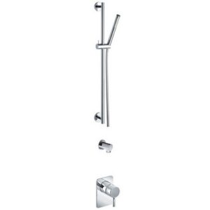 PER55050 Set doccia con asta saliscendi, flessibile m 1,50 e doccetta monogetto EURORAMA