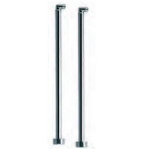 R1062 Coppia colonnette a pavimento per gruppo vasca G3/4"x G3/4" ad eccentrico cm 78 cromo EURORAMA