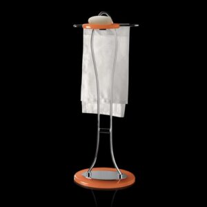 0894-C-NR Piantana bidet cromata e plexiglass nero KOR TL BATH
